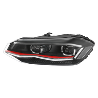 Conjunto de Faros Delanteros LED para VW Polo 2019-2024, Nuevos, 6000K H7, Doble Lente, con Animación de Encendido, Accesorios
