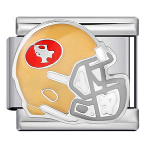 สร้อยข้อมือสไตล์อิตาลีแบบเชื่อมต่อกัน ลายหมวกกันน็อคฟุตบอล ถุงมือชกมวย เบสบอล หัวใจ หูฟัง  สำหรับใส่กับสร้อยสแตนเลสขนาด 9 มม. ของขวัญ DIY - Product Image 4