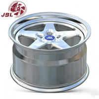 Nouvelles jantes monobloc forgées de 16 à 24 pouces, 25 mm, argent brossé, 5 branches, 5x112/114.3, en alliage d'aluminium pour tuning de berlines sportives JDM