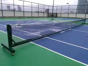 Profesyonel alüminyum alaşım çıkarılabilir Pickleball eğitim Net Set Pickleball net kutup ve Net sistemi satılık