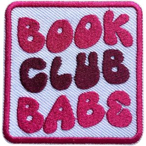 Patch brodé thermocollant Book Club Babes de 3 pouces pour chapeaux, vêtements, sacs à dos, jeans, à coudre soi-même - Product Image 1