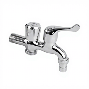 Asie du Sud-Est Hot - Selling Robinet mural en zinc à double poignée polissage et chrome Robinet de <span class=keywords><strong>machine</strong></span> à <span class=keywords><strong>laver</strong></span> à deux voies - Product Image 1