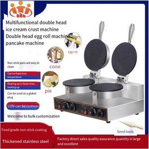 Máquina Comercial Pequeña de Alta Calidad para Conos de Helado de Doble Placa y Rollos de Pollo con Waffles al por Mayor Otras Máquinas de Snacks - Product Image 3