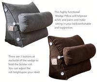 Coussin de canapé coréen en velours, grand format, avec fermeture éclair amovible, dossier triangulaire en peluche, soutien corporel en fibre de polyester solide, style moderne