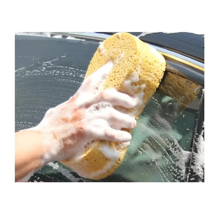 Topeco Supplier Custom Cleaning Sponge Cheap Car Cleaning High Absorb Cleaner Tool Soft Compressed Wash Car Care Magic Sponge