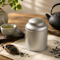 Boîte à thé et bonbons personnalisée en argent à double couvercle, 2oz 3oz 10oz 100g 300g, hermétique, qualité alimentaire, pour le stockage et le voyage, impression offset