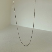 Nouveau Collier Dazan Été 2027 en Acier Inoxydable Plaqué Or PVD 18 carats, Style Minimaliste Chaîne Serpent Torsadée Superposée
