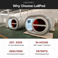 Capsule de sommeil intelligente modulaire insonorisée avec coque en ABS de qualité médicale pour une utilisation dans les aéroports, les hôtels, les bureaux, les campus et les zones de transit