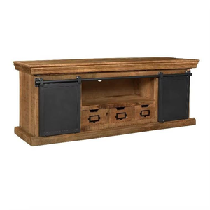 Buffet en bois traditionnel sculpté à la main avec des motifs détaillés et de grands compartiments de rangement pour l'organisation de la salle à manger - Product Image 2