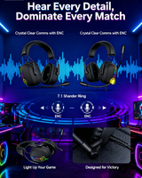Headset RGB Berkabel Kontrol Headphone Headset Game OEM Kustom Grosir Headset Dengan Mikrofon