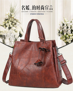 Bolso de mano para mujer, bolso de hombro de cuero liso para mujer, bolsos cruzados informales de gran capacidad - Product Image 6