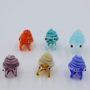 다채로운 미니 수제 무라노 램프 워크 유리 동물 입상 달팽이 소라게 조각 장식 미니어처 예술 - Product Image 5