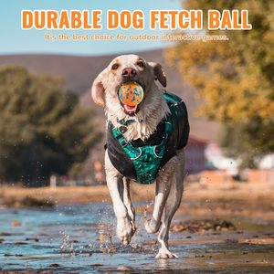 Jouets pour chiens, balles pour chiens agressifs, indestructibles, rebondissantes, flottantes, ETPU 7,5 cm, massent les gencives, durables, solides, pour l'entraînement, colorées - Product Image 6