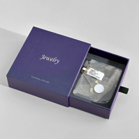 Boîtes cadeaux rigides pour bijoux avec logo personnalisé, laminage brillant, doublure en éponge, pour bagues, bracelets, colliers, boucles d'oreilles - Carton recyclable