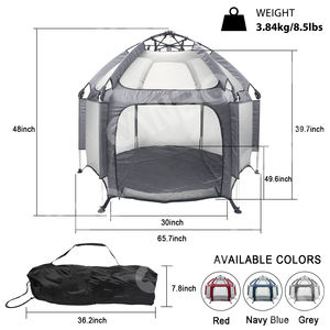 קנבו באיכות גבוהה נייד נוח <span class=keywords><strong>6</strong></span> הצדדים כלב פלייפן מתקפל מיטה - Product Image 2