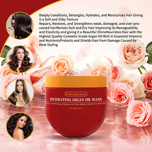 Professional Series Masque capillaire à l'huile d'argan biologique Revitalisant profond hydratant naturel pour le traitement de réparation des cheveux abîmés - Product Image 6