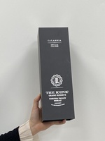 Caja de regalo rígida negra de gama alta Botella de vino Jarra Diseño de lujo Tapa magnética Caja de papel con protección de incrustaciones