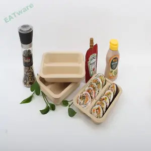 Bandejas de comida verdes personalizadas al por mayor de fábrica con tapas, bandeja de comida de 2 compartimentos, paquete de 10 bandejas de plástico redondas de 10 pulgadas