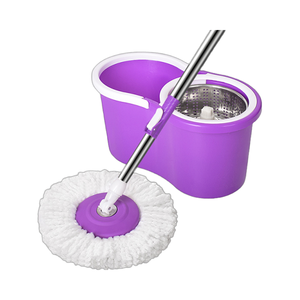 Chổi lau nhà sợi microfiber độc đáo, trực tiếp từ nhà máy, kèm xô vệ sinh, xoay 360 độ, kèm 2 miếng lau nhà dùng cho phòng khách - Product Image 2