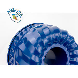 9/10 pouces Tube cannelé en acier au carbone Type de citrouille Moule à gâteau Moule à gâteau rond antiadhésif avec trou au milieu - Product Image 6