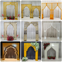 Arche de mariage robuste et réutilisable en fer, support de toile de fond métallique pour fleurs, pour événements et fêtes, personnalisable, vente en gros usine
