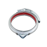 Pince de conduit de ventilation d'usine avec collier de serrage en acier inoxydable à verrouillage rapide en caoutchouc rouge