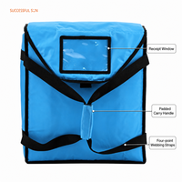 Sac isotherme imperméable pour pizzeria, taille moyenne, doublure en aluminium, fermeture éclair en mousse, logo personnalisé, vente en gros, sac de livraison de pizza