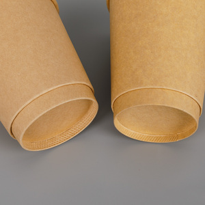 Logo d'entreprise personnalisé imprimé uni gobelets en <span class=keywords><strong>carton</strong></span> brun jetables biodégradables en papier recyclé pour café thé - Product Image 5