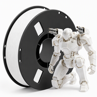 Filament d'imprimante 3D PLA blanc 1,75 mm, filament en plastique PLA haute précision pour impression 3D FDM
