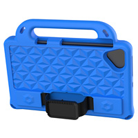 Étui antichoc en caoutchouc EVA style diamant pour iPad Air 13 M4 2026 avec dragonne et bandoulière
