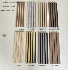 Altın PS köpük izgara kurulu Grille duvar paneli ev oturma odası dekorasyon odası TV arka plan duvar ahşap satıcı Grille paneli - Product Image 4
