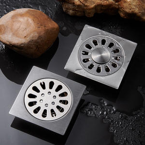 Siphon de sol double usage en acier inoxydable avec coude et filtre en ABS pour machine à laver et évier - Product Image 2