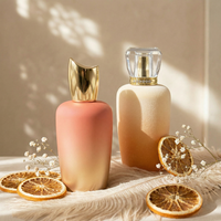 Flacon de parfum personnalisé en verre de 100 ml avec bouchon en acrylique et pompe, design haut de gamme unique, vente en gros Anding