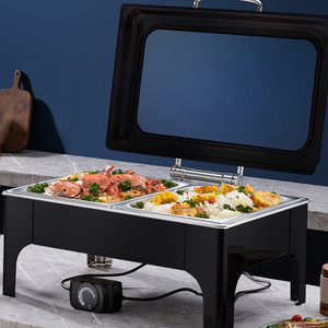 Calentador de Comida Eléctrico Rectangular de Acero Inoxidable, Diseño Innovador, Gran Capacidad de 9L, Calentador de Vajilla Eléctrico, Suministros Duraderos para Buffet - Product Image 6
