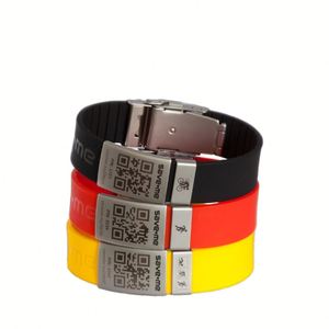 Pulseras Metálicas con Logotipo Personalizado Grabado con Láser, Resistentes al Desgarro, Promocionales - Product Image 1