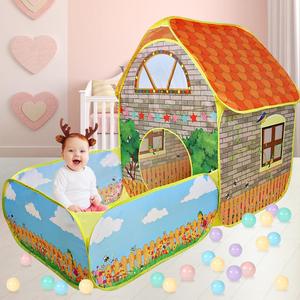 Carpa de juegos infantil plegable con patio y jardín, casa pequeña, piscina de bolas, regalo <span class=keywords><strong>para</strong></span> niños y niñas - Product Image 3