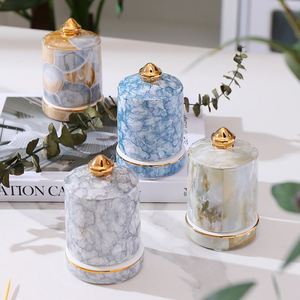 Light Luxury Ceramic <b>Toothpick</b> Holder European Style Elegant Durable for Hotel Restaurant Home Cotton Swab Storage Jar - Product Image 1