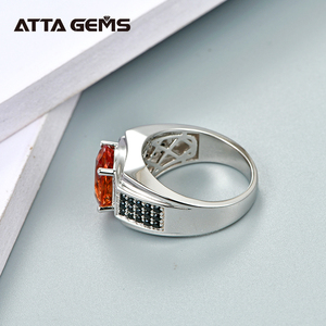 Anelli con Gemma Zultanite per Uomo, Solitario in Argento Sterling 925, Anello con Diaspro Sintetico Taglio Ovale che Cambia Colore, Gioielli Raffinati - Product Image 6