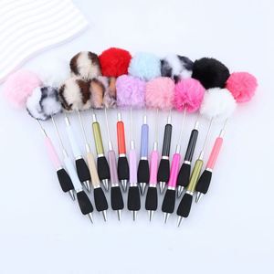 Promotion Custom Logo Cute Girly Heart Furry Plastic Pen DIY for Beaded Pen for Welcome <b>Gifts</b> - Product Image 4