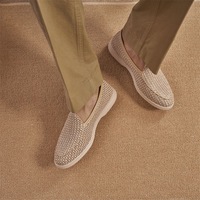Nouveaux Mocassins Décontractés pour Hommes 2027 – Style Paille Tressée Respirant, Légers et Confortables, à Enfiler, Bout Rond, Semelle Extérieure en Caoutchouc