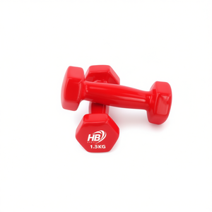 Manubri Esagonali da 1,5 kg, Rosso Brillante con Rivestimento Lucido - Product Image 2