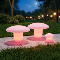 Lampe LED en forme de champignon, étanche IP65, rechargeable, à changement de couleur, pour la décoration extérieure de jardin, patio et cour