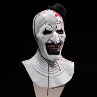 Masque de clown d'horreur, accessoires de costume de cosplay d'Halloween, masque de tête de tueur, tête de corps brisé, visage étrange, masques amusants