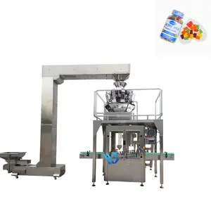 Automatic Multi-Head Weighing Filling capping machine Baking Cake Decorating beans bottle filling equipment