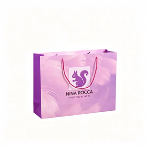 Sacs cadeaux de luxe personnalisés imprimés de qualité supérieure avec poignées, sacs en satin de soie avec logo personnalisé, emballage de sacs cadeaux de luxe avec cordon de serrage - Product Image 1
