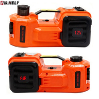 Cric électrique 3-en-1 12V 5 tonnes pour véhicules, avec gonfleur de pneus et outil de réparation, idéal pour les situations d'urgence