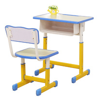 Ensemble de bureau et chaise réglables en plastique pour écoliers du primaire et du secondaire – Style tendance, prix compétitif, vente en gros