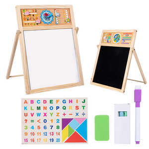 Table à dessin double face et tableau noir unisexe pour enfants avec horloge <span class=keywords><strong>boulier</strong></span> et <span class=keywords><strong>alphabet</strong></span> arabe - Product Image 1