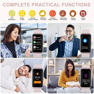 Bakoor Fitness Tracker Montre connectée étanche IP68 avec écran HD de 1,47 pouces, moniteur de fréquence cardiaque et de sommeil pour femmes, rose - Product Image 5