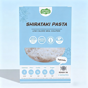 โรงงานผู้ผลิตพาสต้าคีโต อาหารสำหรับควบคุมน้ำหนัก เส้นชิราทากิ คอนยัค แทกลิเอตเตล พาสต้าไร้น้ำตาล ปราศจากกลูเตน - Product Image 1